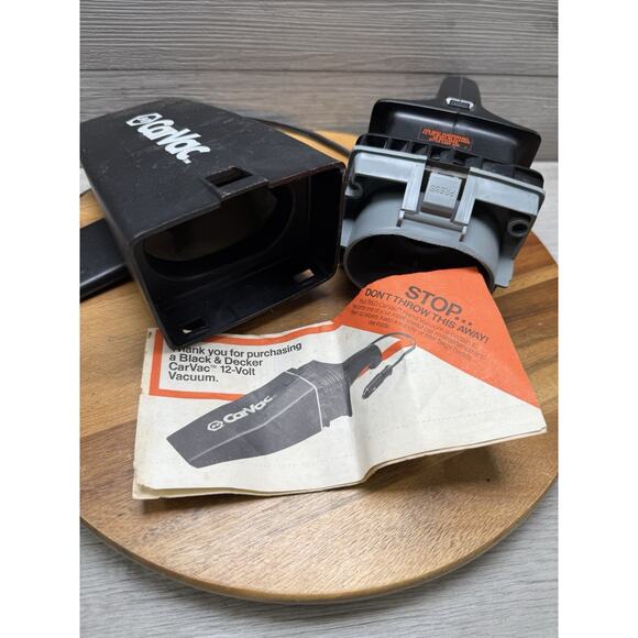 VTG Black & Decker CarVac 9510 12 Volt Car Vacuum Sweeper Black Portable - Picture 8 of 8
